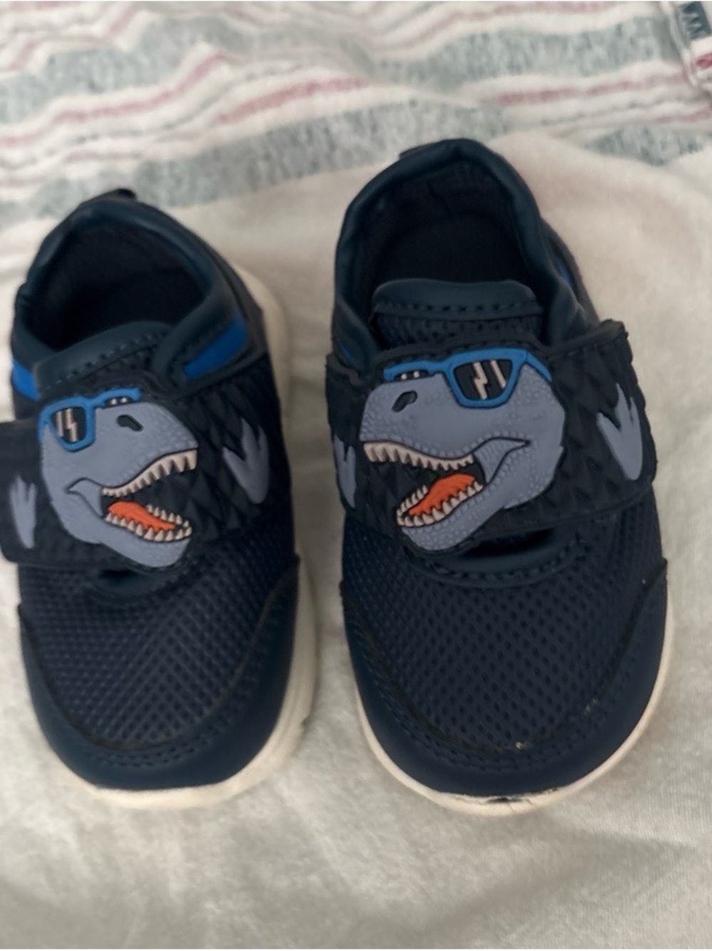 Carter's Navy and Blue Dinosaur Velcro Sneakers